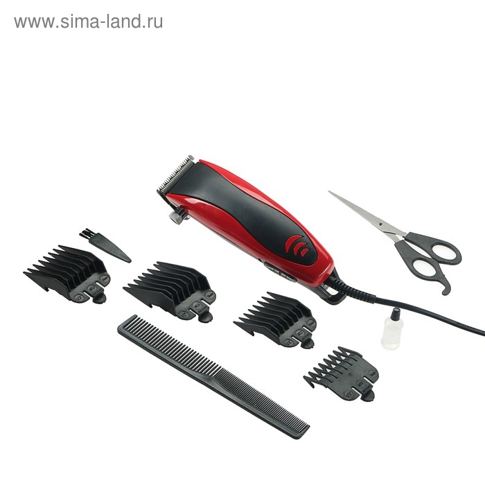 Машинка для стрижки Luazon LTRI-14, 15 Вт, 3/6/9/12 мм, 220 В, красная Машинка для стрижки Luazon LTRI-14, 15 Вт, 3/6/9/12 мм, 220 В, красная