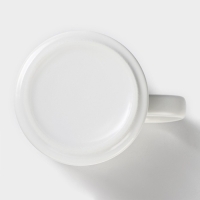 Кружка керамическая с ложкой «Белый мрамор», 350 мл, цвет белый Кружка керамическая с ложкой «Белый мрамор», 350 мл, цвет белый