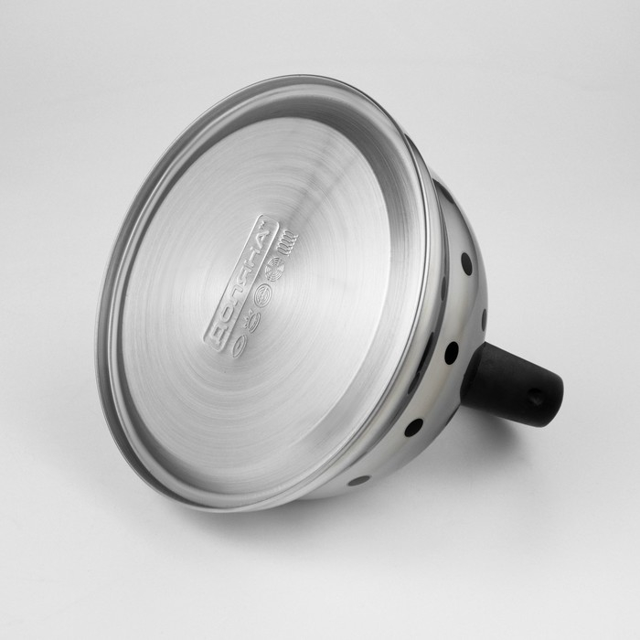 Чайник со свистком из нержавеющей стали Доляна &laquo;Горошек&raquo;, 2,8 л, цвет хромированный