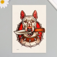 Татуировка на тело цветная "Милый Бультерьер" 26,1х14,6 см Татуировка на тело цветная "Милый Бультерьер" 26,1х14,6 см