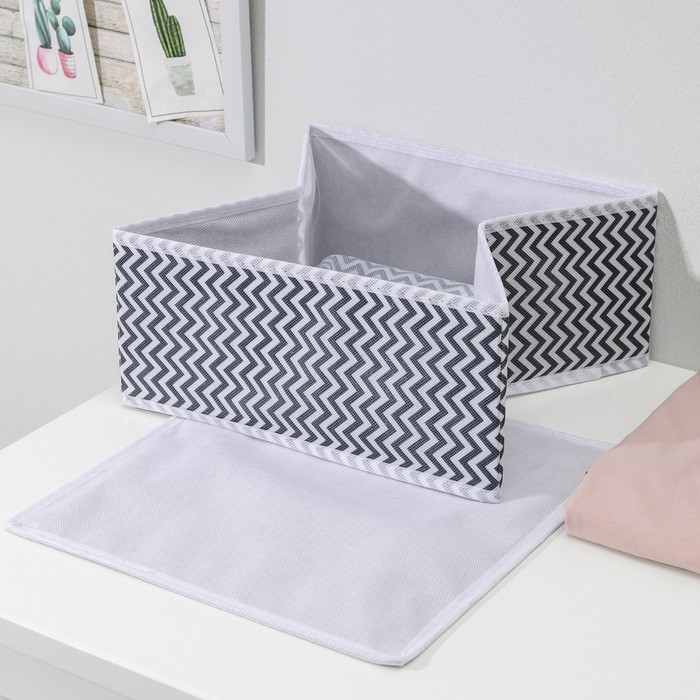 Короб для хранения &laquo;Симетро&raquo;, 29&times;29&times;13 см, цвет серый