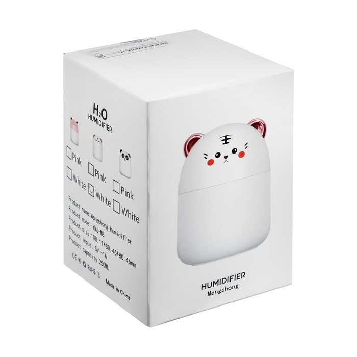 Увлажнитель HM-18 ультразвуковой, 0.25 л, 2 Вт, подсветка, USB ( в комп-те), белый Увлажнитель HM-18 ультразвуковой, 0.25 л, 2 Вт, подсветка, USB ( в комп-те), белый