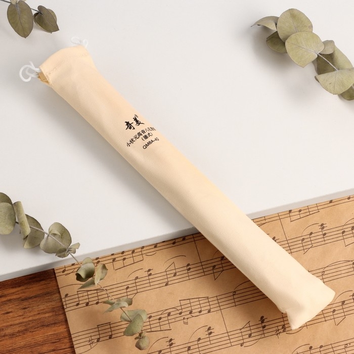 Блокфлейта Music Life, 8 отверстий, белый чехол, шомпол, 30 см