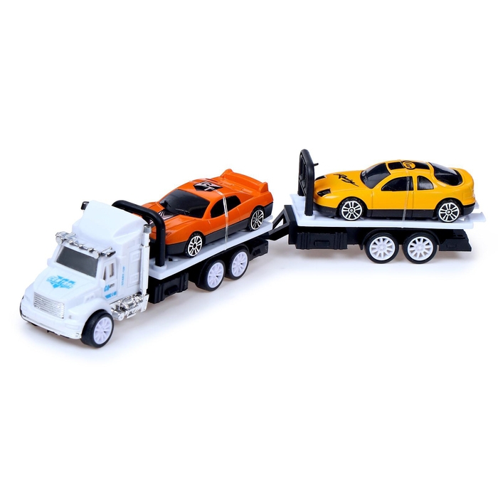 Грузовик инерционный &laquo;Автовоз&raquo;, с 2 машинками, МИКС