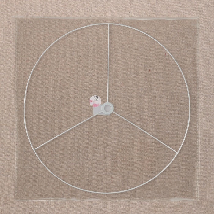 Основа для плетения торшера &laquo;Круг&raquo;, металлическая, d = 50/50, 4 см, цвет белый