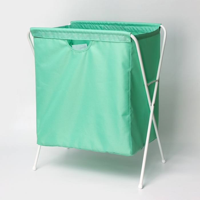 Корзина - мешок для белья, 53×39×62 см, цвет мятный Корзина - мешок для белья, 53×39×62 см, цвет мятный