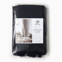 Комплект штор д/кухни с завязками Этель Linen collection 145х180см-2 шт., 100% лён 170 г/м2 Комплект штор д/кухни с завязками Этель Linen collection 145х180см-2 шт., 100% лён 170 г/м2