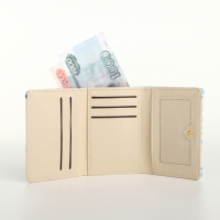 Кошелёк женский на кнопке, цвет голубой Кошелёк женский на кнопке, цвет голубой