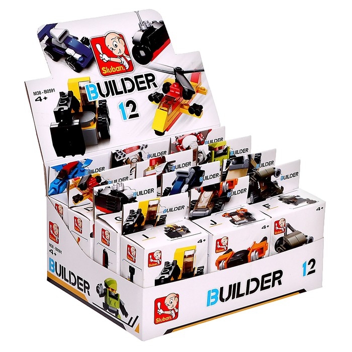 Конструктор &laquo;Транспорт&raquo;, 12 видов МИКС