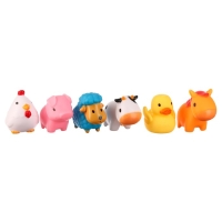 Набор резиновых игрушек для ванны &laquo;Моя ферма&raquo;, 6 шт, брызгалки, от 3 мес., Крошка Я