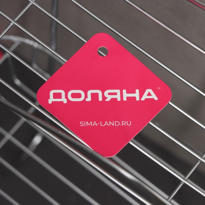 Полка 2-х ярусная на присоске Доляна «Волна», 25×11×45 см, 2 крючка, цвет хромированный Полка 2-х ярусная на присоске Доляна «Волна», 25×11×45 см, 2 крючка, цвет хромированный