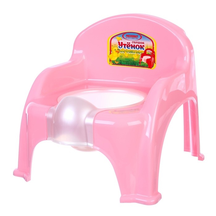 Горшок детский «Утенок» светло-розовый / белый 310х295х280мм Горшок детский «Утенок» светло-розовый / белый 310х295х280мм