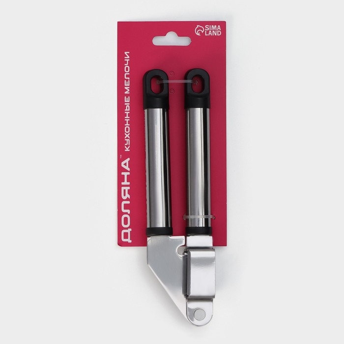 Пресс для чеснока Доляна &laquo;Помощник&raquo;, 18 см, цвет серебристый