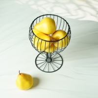 Фруктовница Доляна &laquo;Эстетика&raquo;, 18&times;18&times;23 см, чёрный