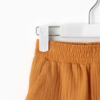 Костюм (футболка и шорты ) детский KAFTAN "Муслин", р.28 (86-92см) белый/горчичный