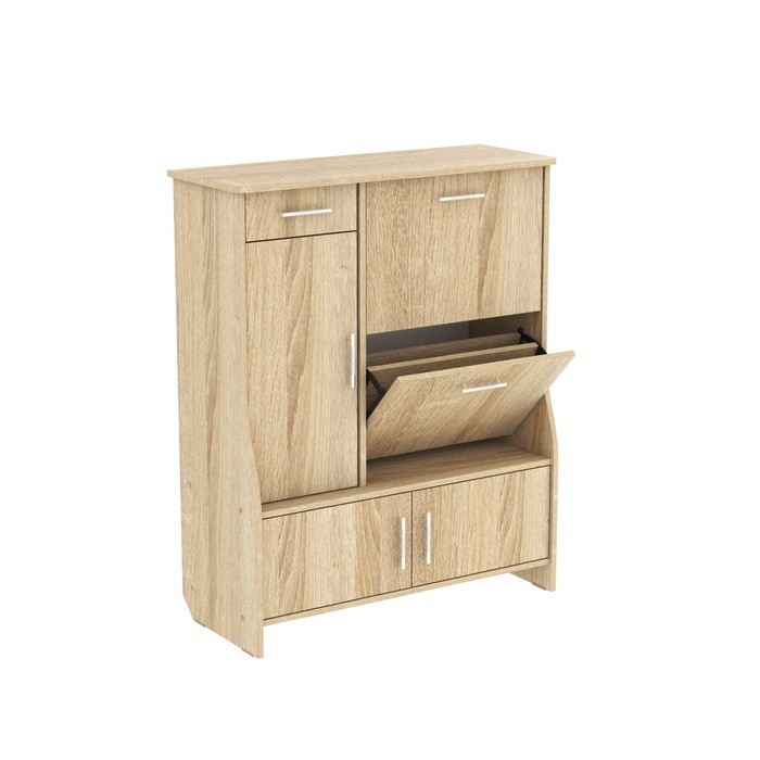 Тумба для обуви "Классика 1", 900х375х1100, Дуб Сонома Светлый, Дуб Сонома Светлый