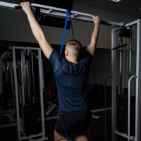 Эспандер ленточный многофункциональный ONLYTOP, 208х3,2х0,45 см, 15-40 кг, цвет синий/чёрный Эспандер ленточный многофункциональный ONLYTOP, 208х3,2х0,45 см, 15-40 кг, цвет синий/чёрный