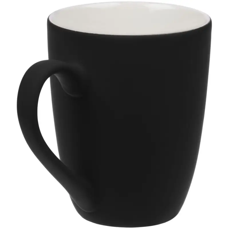 Кружка Good Morning с покрытием софт-тач, ver.2, черная Кружка Good Morning с покрытием софт-тач, ver.2, черная