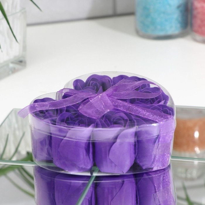 Мыльные розочки, фиолетовые, набор 9 шт. Мыльные розочки, фиолетовые, набор 9 шт.