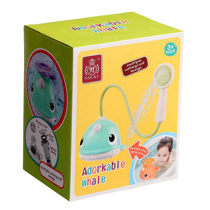 Фонтанчик для купания в ванной «Китёнок», лейка, 3 сменных насадки Фонтанчик для купания в ванной «Китёнок», лейка, 3 сменных насадки