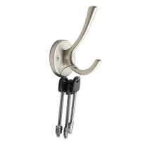 Крючок мебельный CAPPIO SIMPLE, двухрожковый, матовый хром