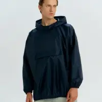 Дождевик-анорак Alatau, укороченный, темно-синий, единый размер