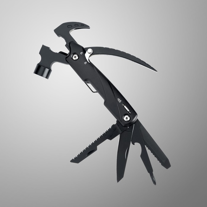 Мультитул с плоскогубцами и молотком, черные Мультитул с плоскогубцами и молотком, черные
