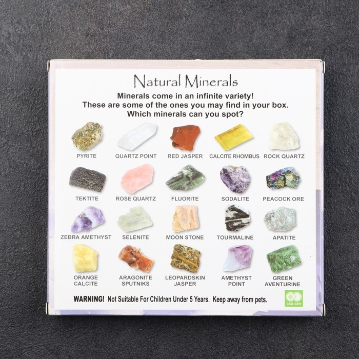 Коллекция минералов, 20 шт, 13х12 см Коллекция минералов, 20 шт, 13х12 см