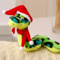 Мягкая игрушка «Змея», в новогоднем колпаке, 16 см Мягкая игрушка «Змея», в новогоднем колпаке, 16 см