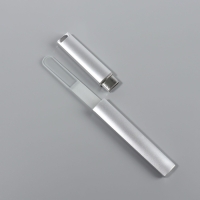 Пилка стеклянная для ногтей, 14 см, в футляре, цвет прозрачный/серебристый Пилка стеклянная для ногтей, 14 см, в футляре, цвет прозрачный/серебристый