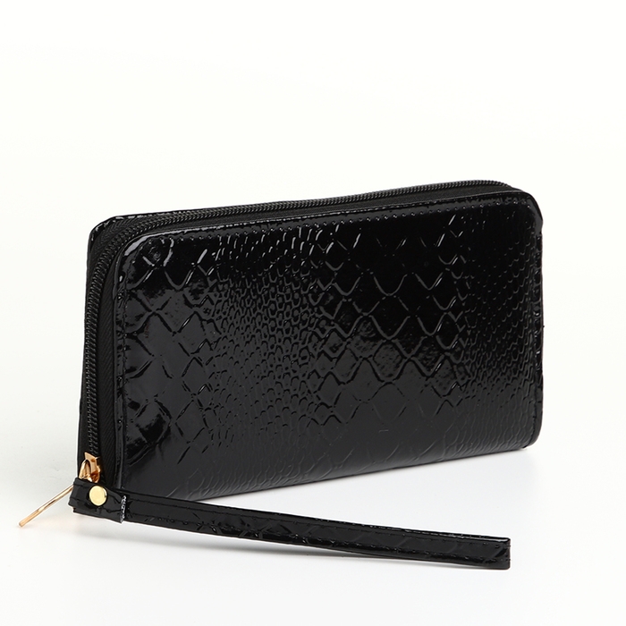 Кошелёк женский на молнии, цвет чёрный Кошелёк женский на молнии, цвет чёрный