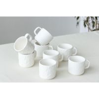 Кружка керамическая «Геометрия» белая, 260 мл, цвет белый Кружка керамическая «Геометрия» белая, 260 мл, цвет белый