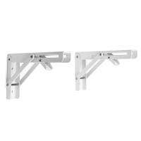 Кронштейн складной для столов и полок ТУНДРА, 2 шт., длина 200 мм, сталь, цвет белый Кронштейн складной для столов и полок ТУНДРА, 2 шт., длина 200 мм, сталь, цвет белый