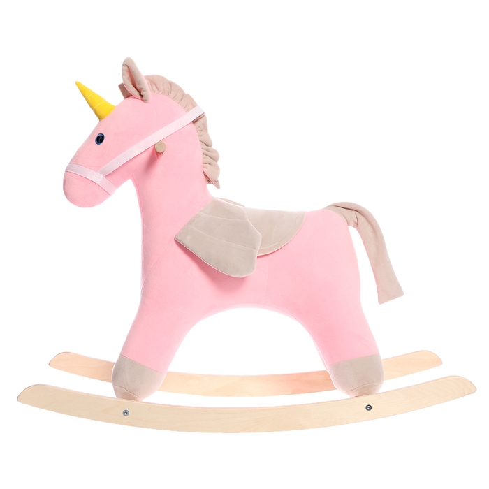 Качалка &laquo;Единорог&raquo;, цвет розово-серый