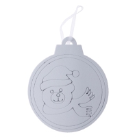 Ёлочное украшение под раскраску &laquo;Мишка&raquo; 4 шт., кисть