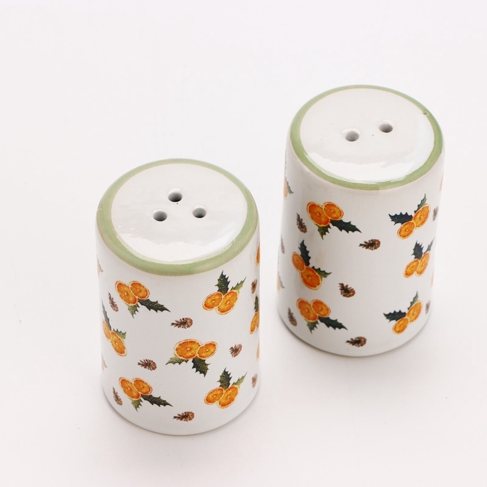 Новый год. Набор для специй &laquo;Апельсины&raquo;, 12 х 6,5 х 7 см