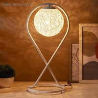 Лампа настольная 16035/1 E27 40Вт белый 19,5х19,5х44 см RISALUX Лампа настольная 16035/1 E27 40Вт белый 19,5х19,5х44 см RISALUX