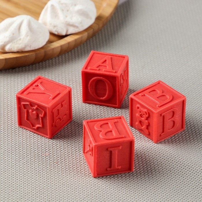 Силиконовая форма &laquo;Кубики&raquo;, 7&times;7&times;3,5 см, 3&times;3&times;3 см, цвет прозрачный