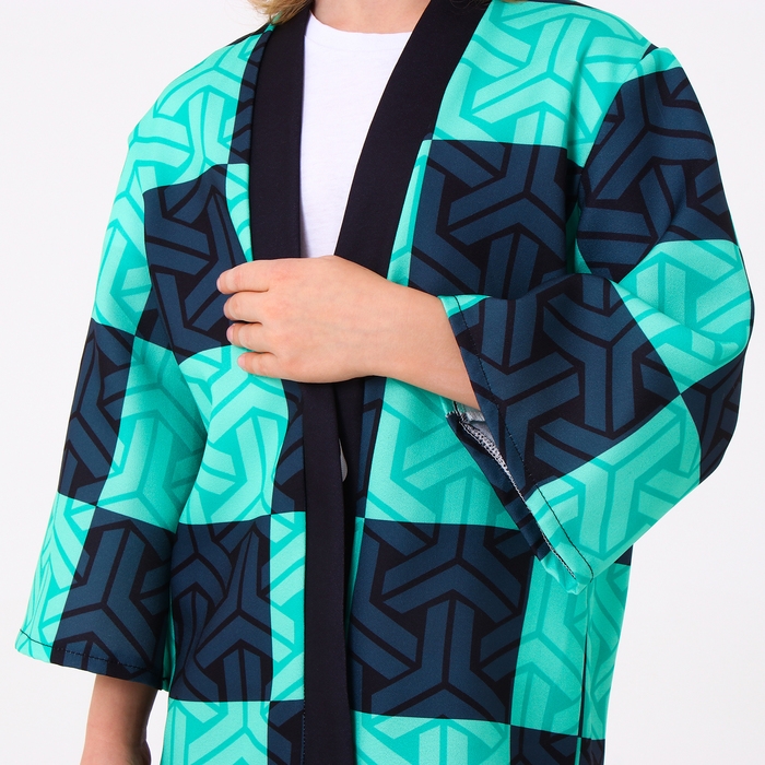 Карнавальное хаори &laquo;Демонический клинок&raquo;, рост 98-152 см, цвет зелёный