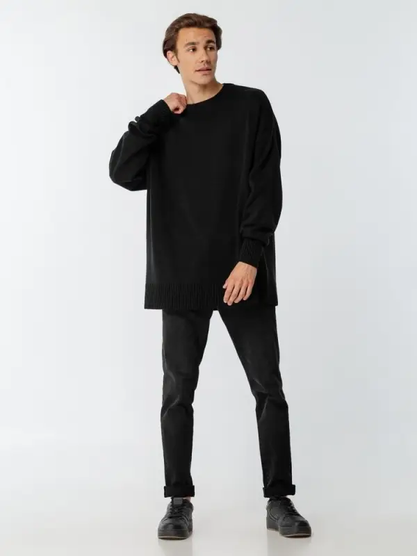 Джемпер оверсайз унисекс Stated в сумке, черный, размер L/XL Джемпер оверсайз унисекс Stated в сумке, черный, размер L/XL