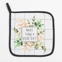 Набор Кухонный &laquo;Flora&raquo;, варежка-прихватка 20х28см, прихватка 19х19см, 100% хл