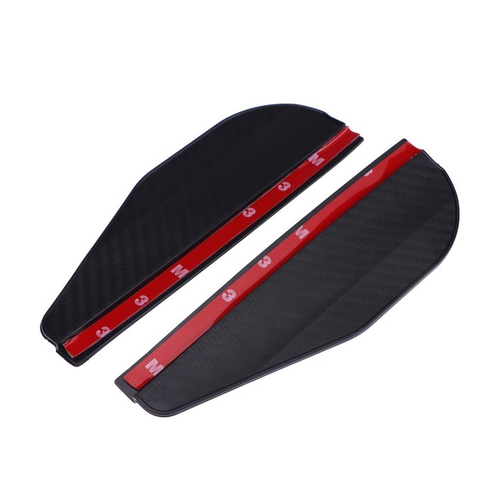 Козырек на зеркало заднего вида, универсальный, под карбон, набор 2 шт Козырек на зеркало заднего вида, универсальный, под карбон, набор 2 шт