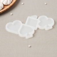 Силиконовый молд для леденцов и шоколада &laquo;Масти&raquo;, цвет прозрачный