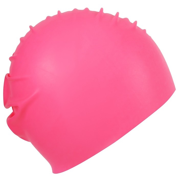 Шапочка для плавания взрослая ONLYTOP, резиновая, обхват 54-60 см