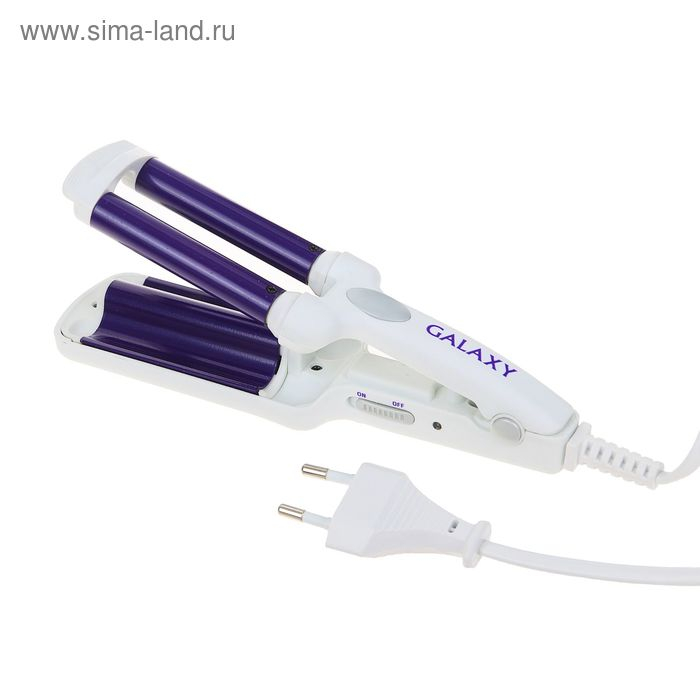 Плойка Galaxy GL 4619, 35 Вт, керамическое покрытие, d=10 мм, 180°С, белая Плойка Galaxy GL 4619, 35 Вт, керамическое покрытие, d=10 мм, 180°С, белая