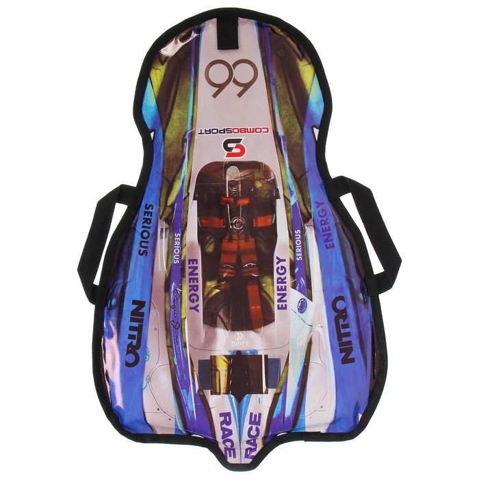 Санки-ледянки &laquo;Машинка № 7&raquo;, размер 66 х 41 см, цвет голубой