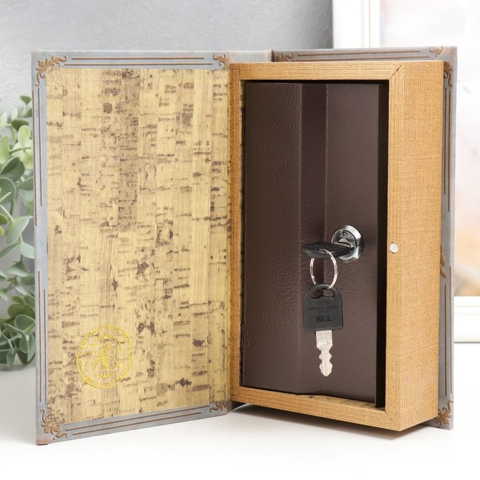 Сейф-книга дерево кожзам Сейф-книга дерево кожзам "Компас" 21х13х5 см