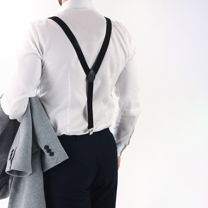 Подтяжки взрослые, ширина 2,5 см, цвет чёрный Подтяжки взрослые, ширина 2,5 см, цвет чёрный