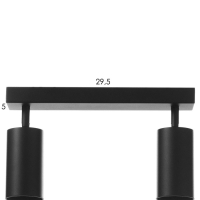 Спот "Этнес" 2хGU10 черный 29,5х6,5х16,5 см Спот "Этнес" 2хGU10 черный 29,5х6,5х16,5 см