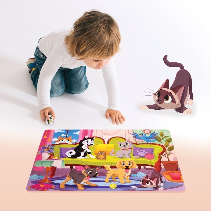 Мега-пазл &laquo;Милые питомцы&raquo;, 24 детали